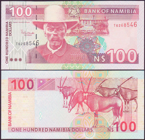1999 Namibia $100 (7 digits) Unc
